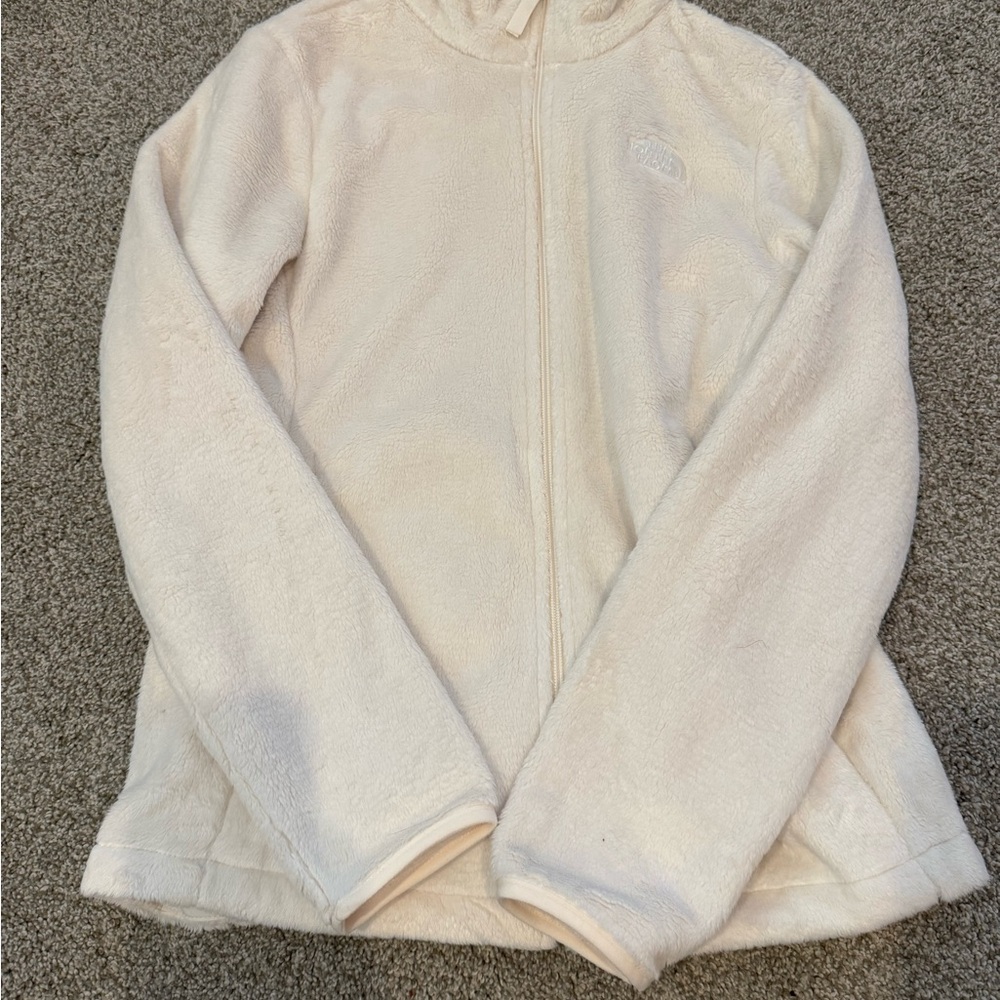 Cream Fleece Zip-Up Jacket